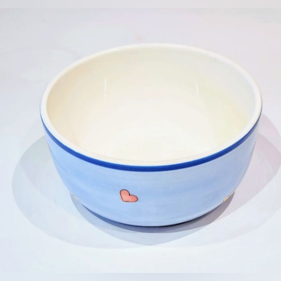 Children ceramic dish set. Masa Int.(?) VTG plate bowl and mug w/ cow hearts - Picture 5 of 9